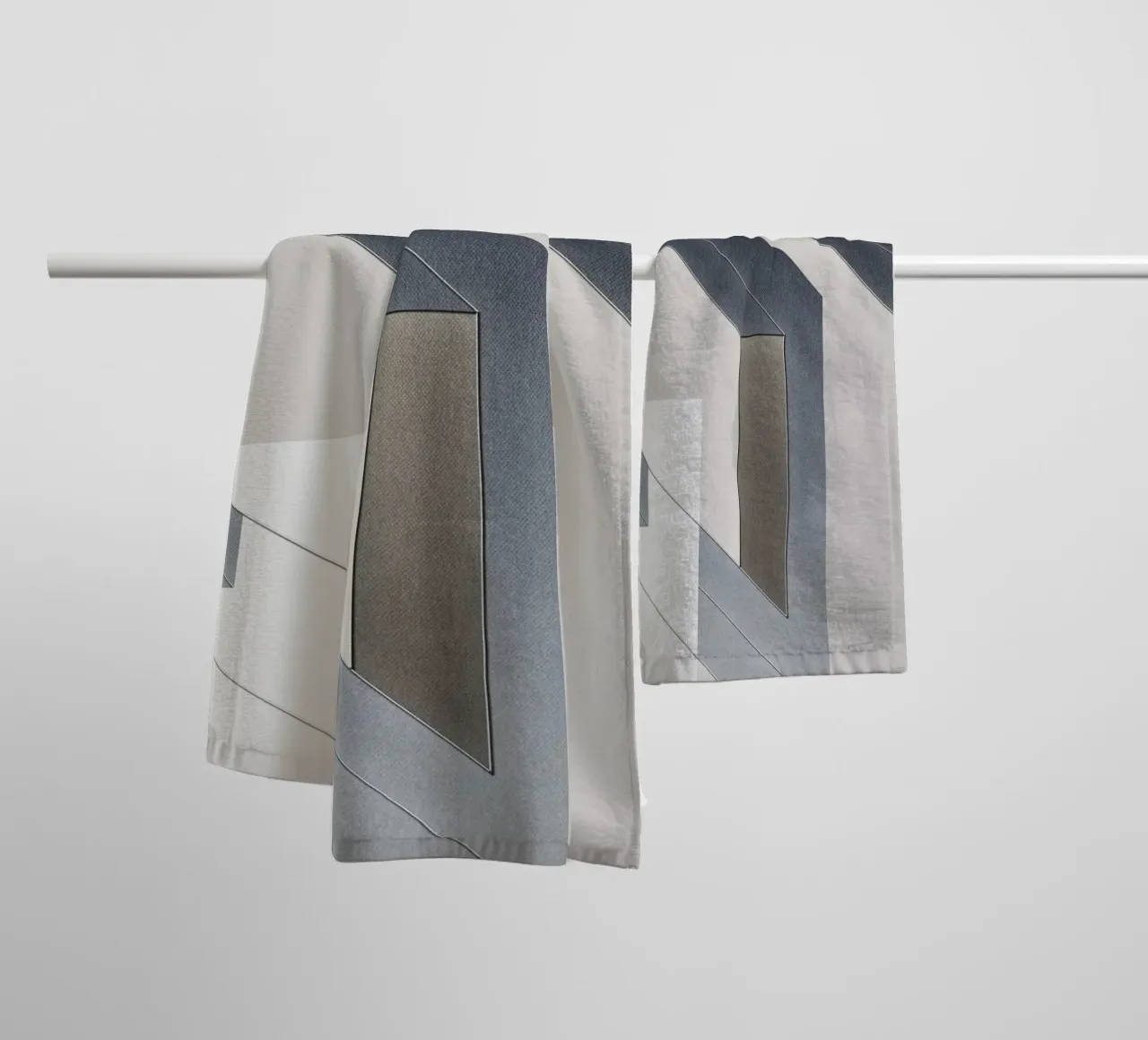 abstract geometric gray continuous towel by vintageshop