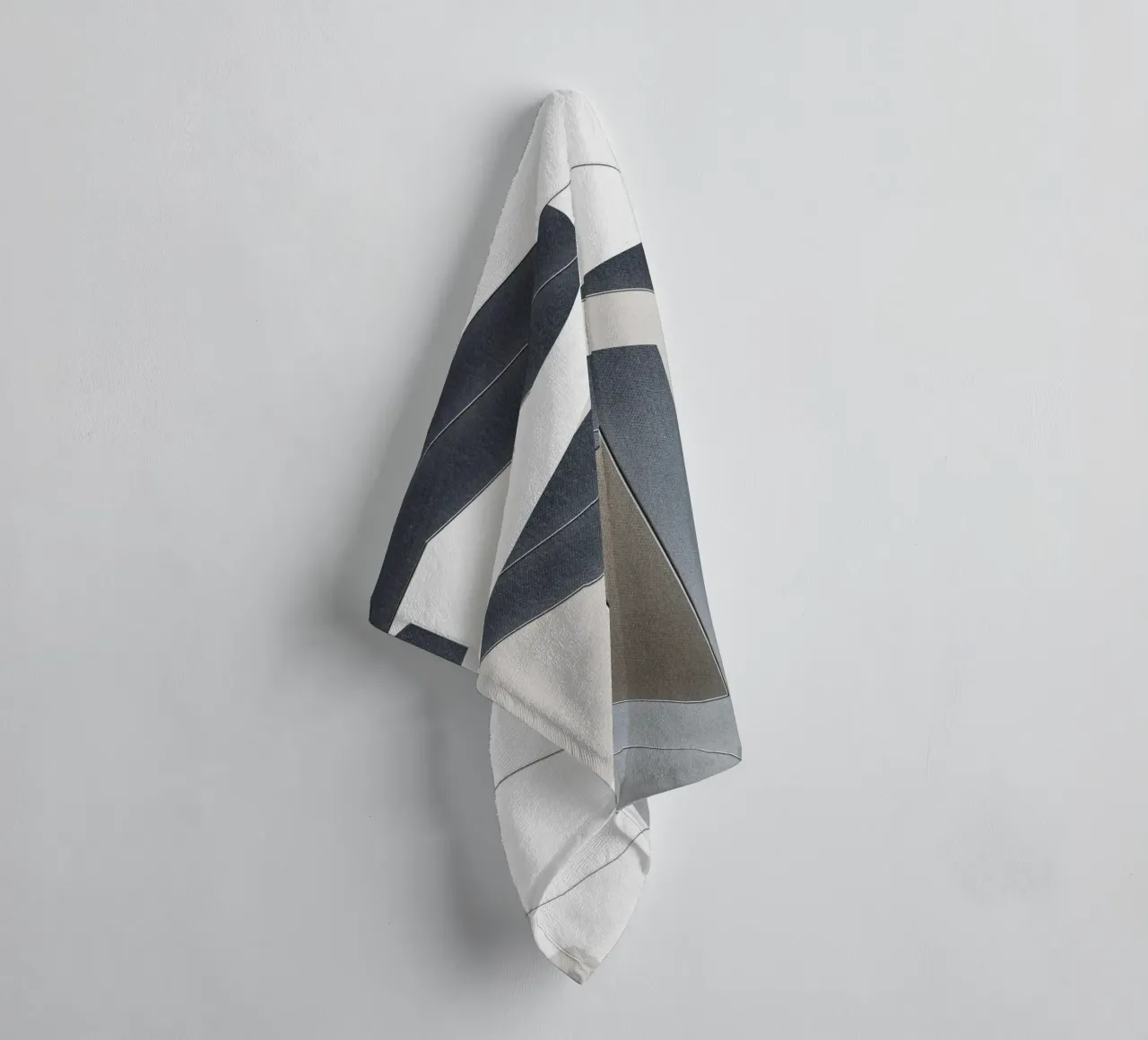 abstract geometric gray continuous towel by vintageshop