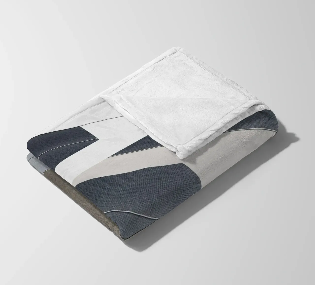 abstract geometric gray continuous coperta in pile da vintageshop