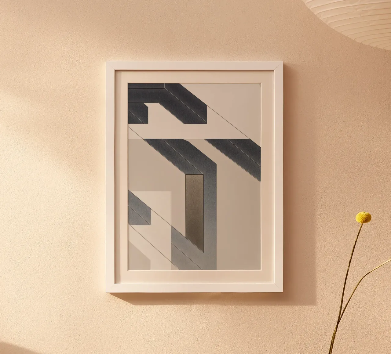 abstract geometric gray continuous carta hahnemühle da vintageshop