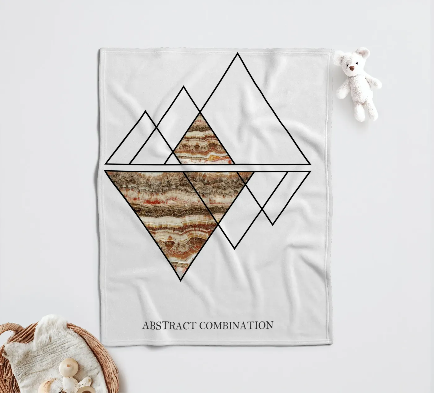 abstract combination fleecedeken van vintageshop