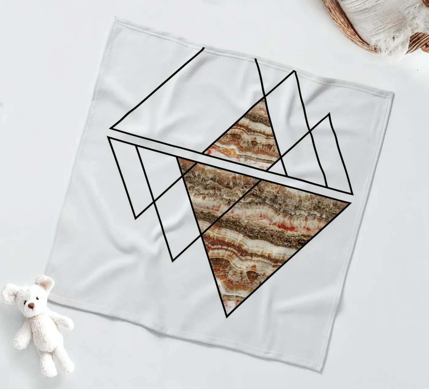 abstract combination fleecedeken van vintageshop