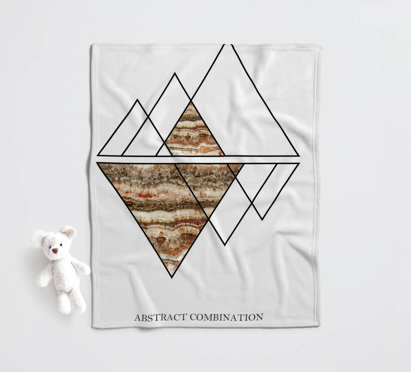 abstract combination fleecedeken van vintageshop