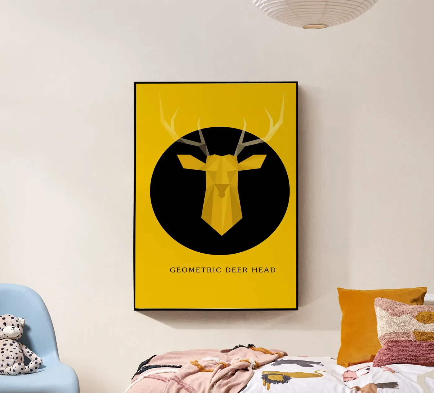 Geometric Deer Head acryl van vintageshop