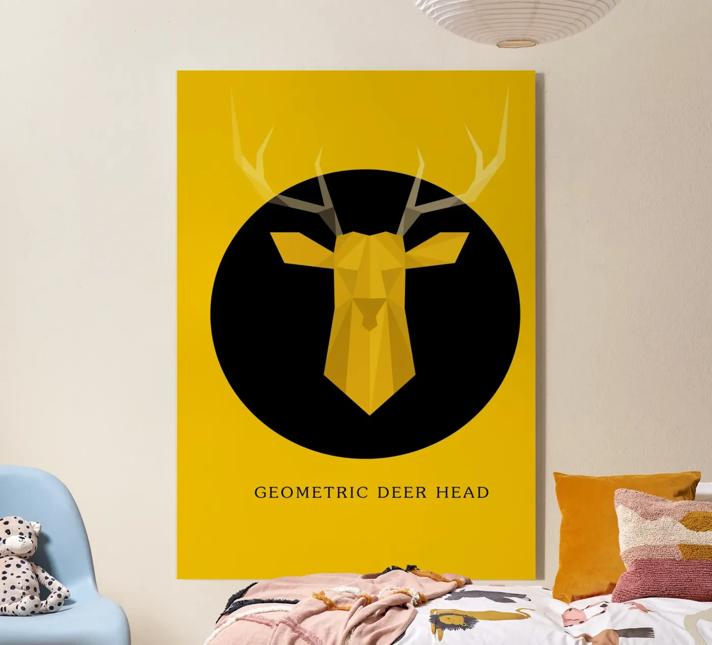 Geometric Deer Head acryl van vintageshop