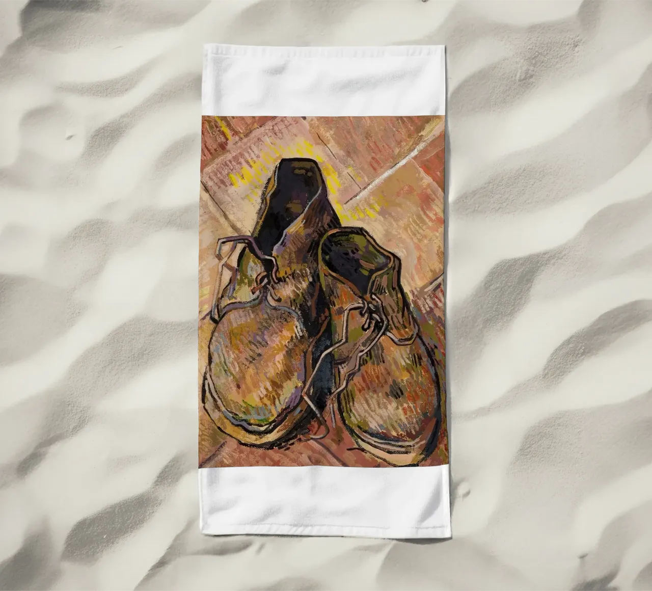 scarpe consumate con molti ricordi telo mare da cloud shop