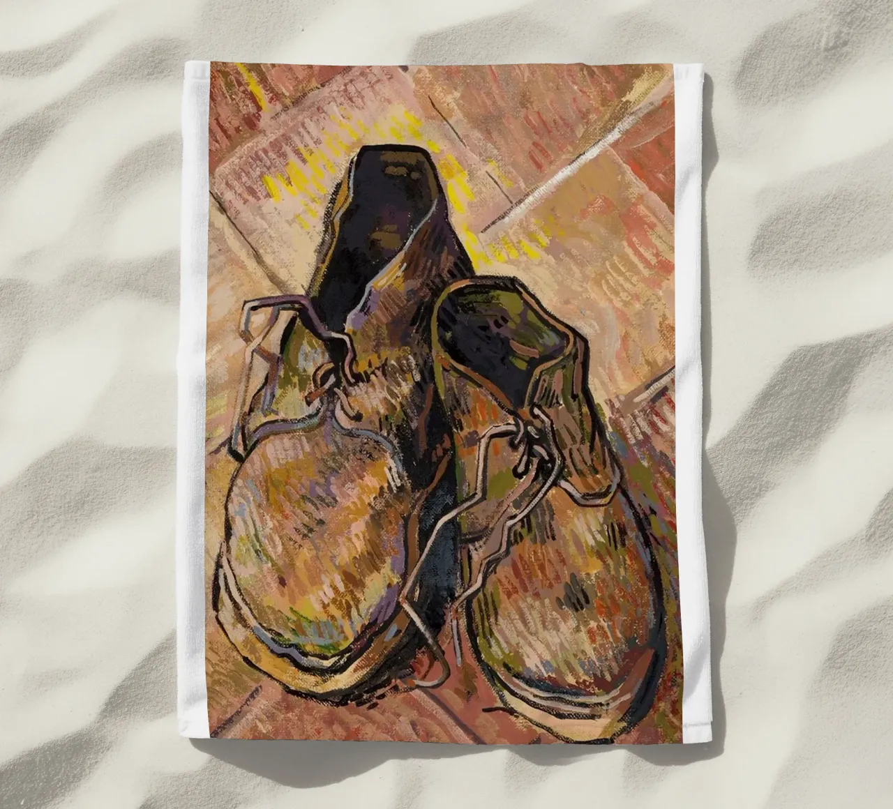 scarpe consumate con molti ricordi telo mare da cloud shop