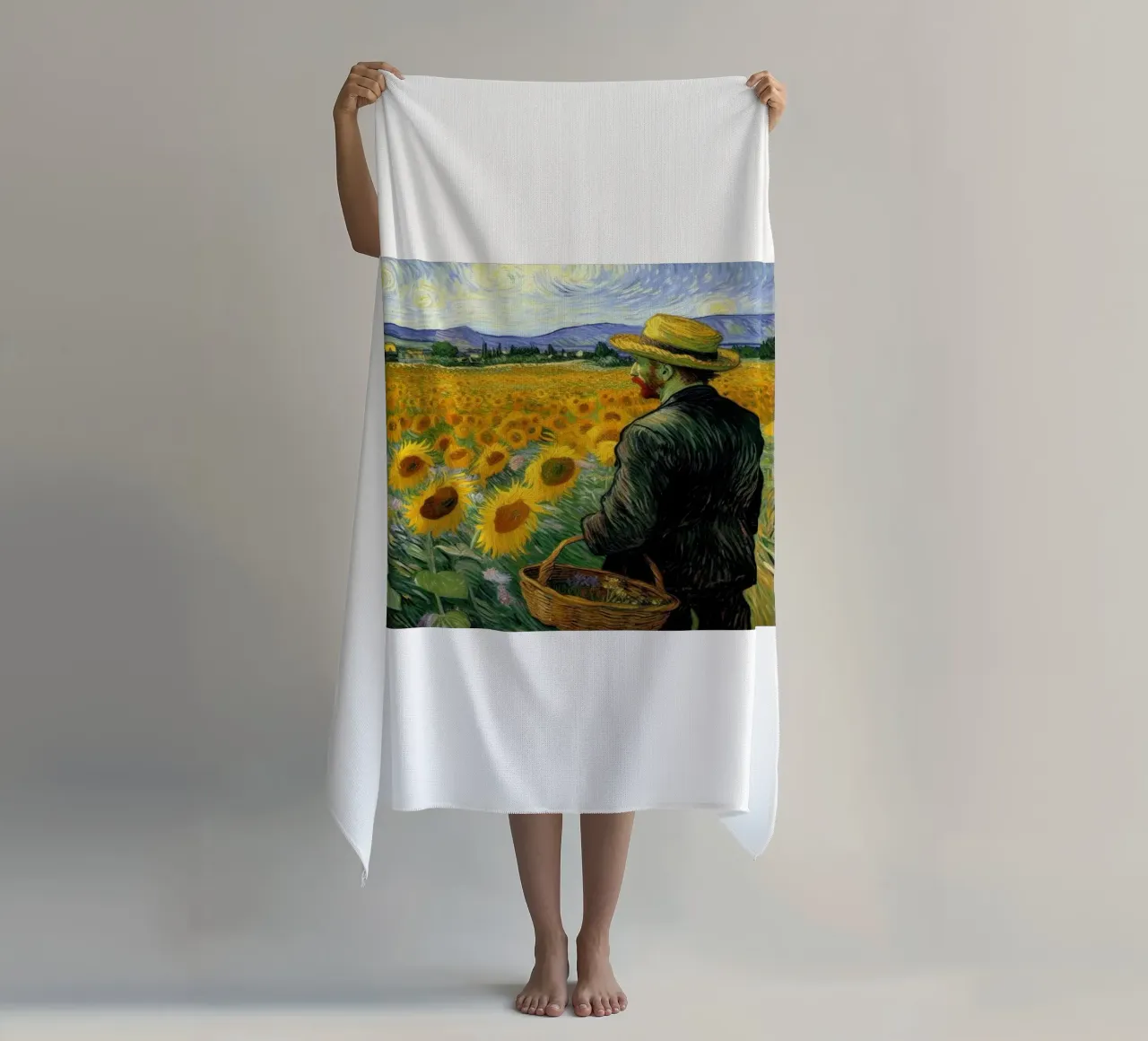 campo di girasoli telo mare da cloud shop