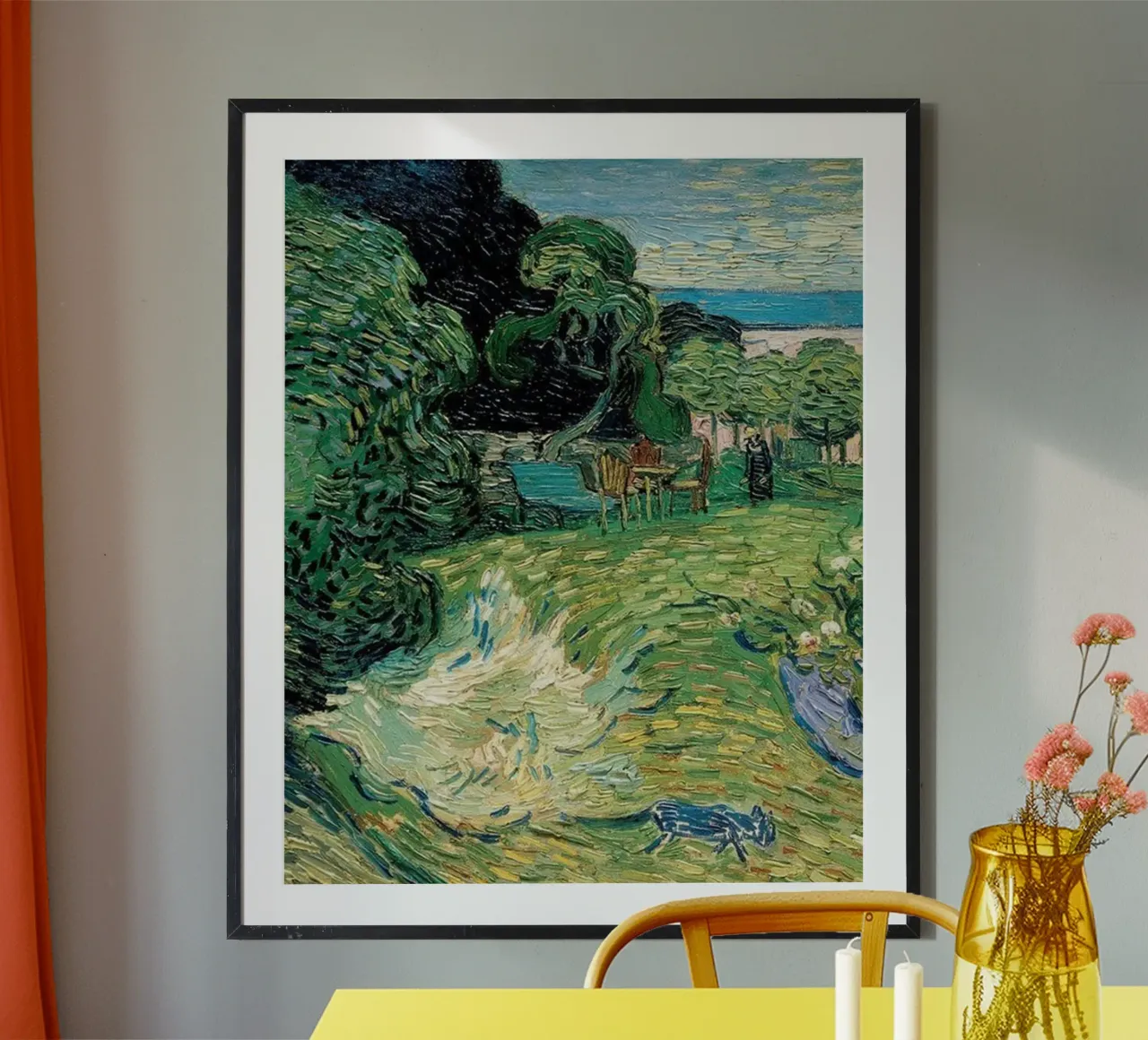 pennellate di sedute da giardino poster con telaio in alluminio da cloud shop