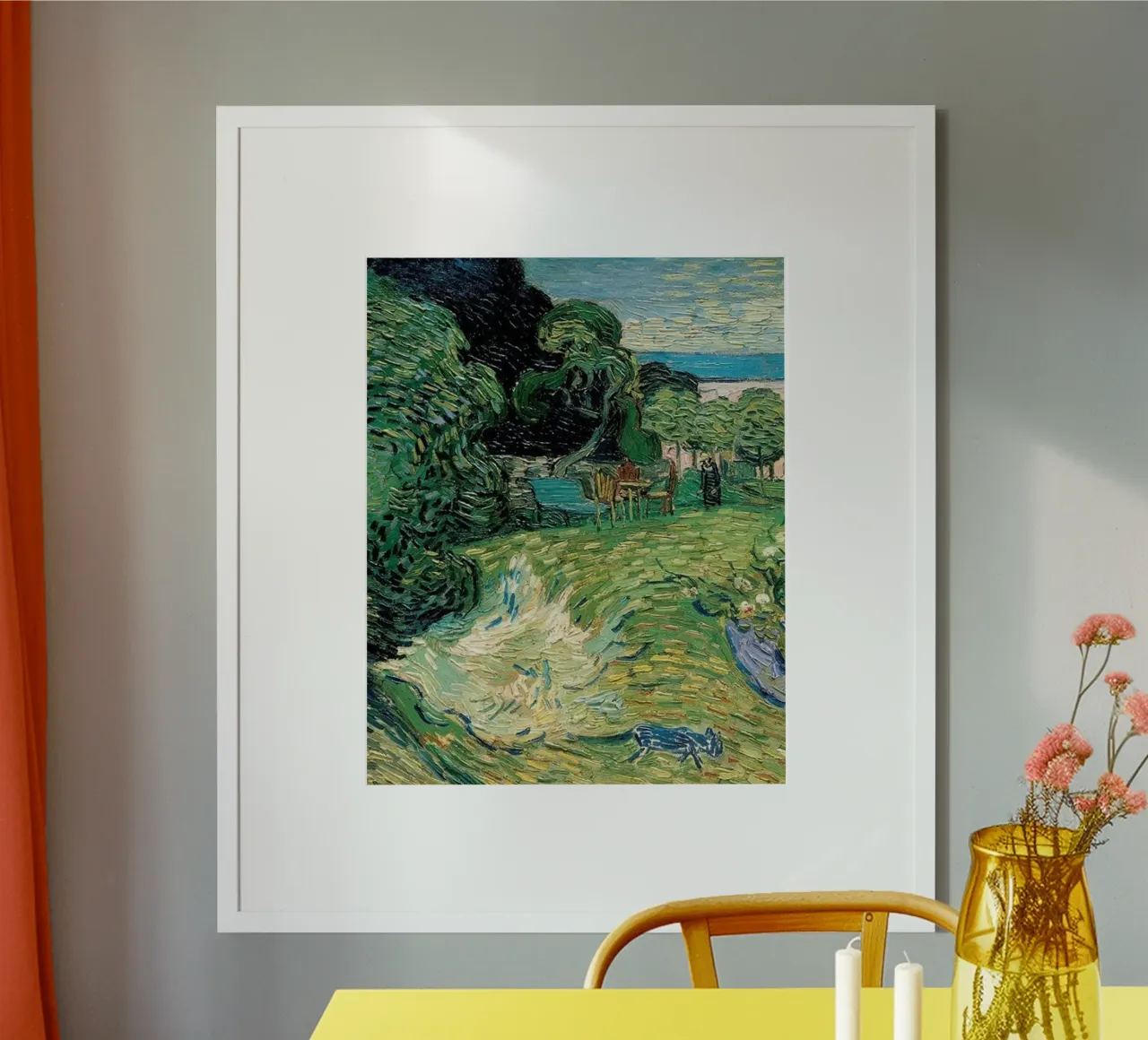pennellate di sedute da giardino poster con telaio in alluminio da cloud shop