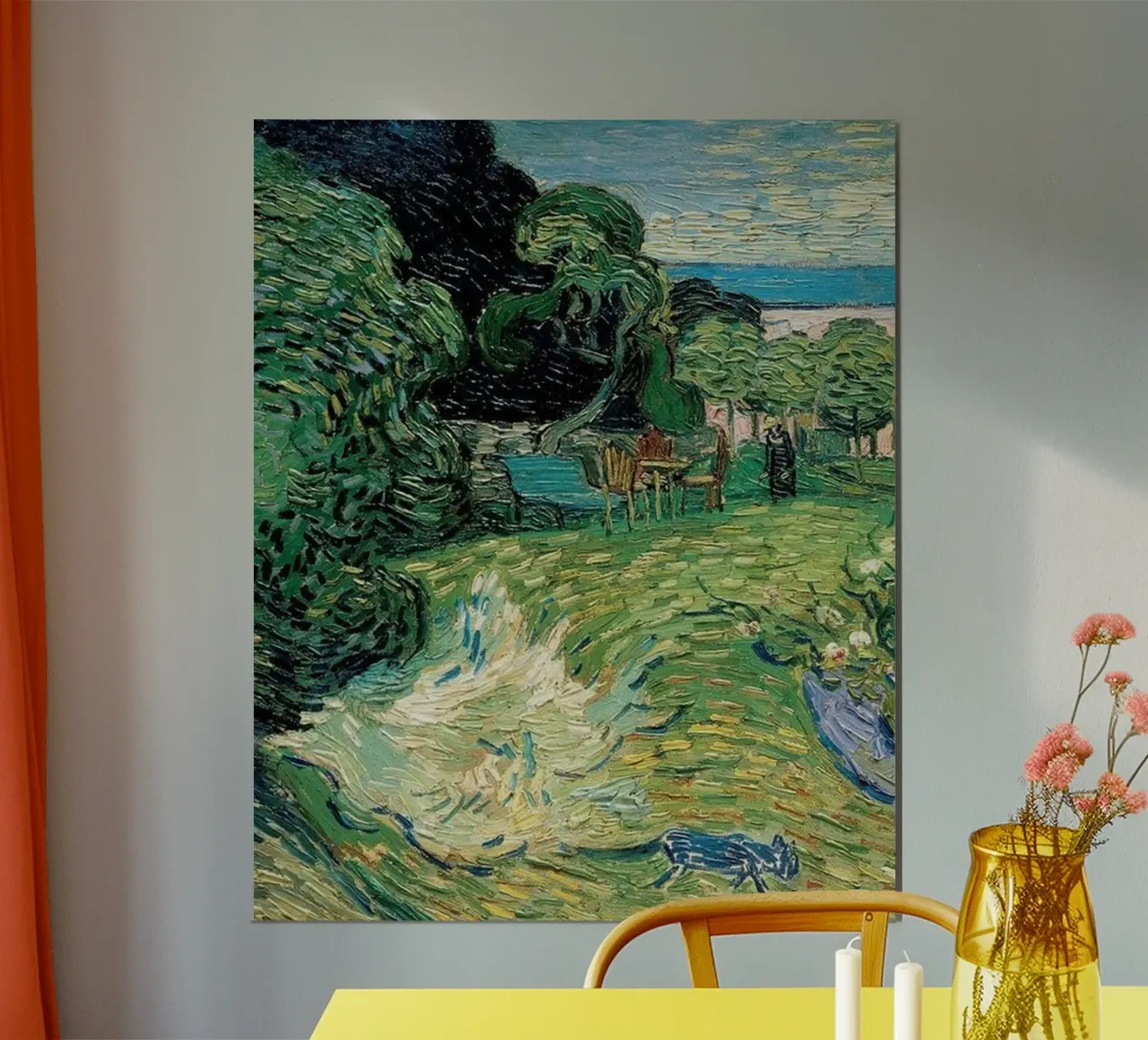 pennellate di sedute da giardino poster con telaio in alluminio da cloud shop