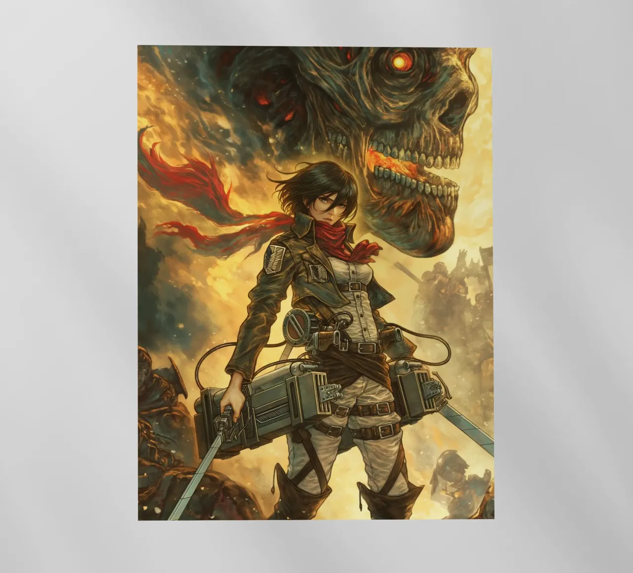 Mikasa Ackerman Attacco su Titano pellicola backlit da Fleur de Lys