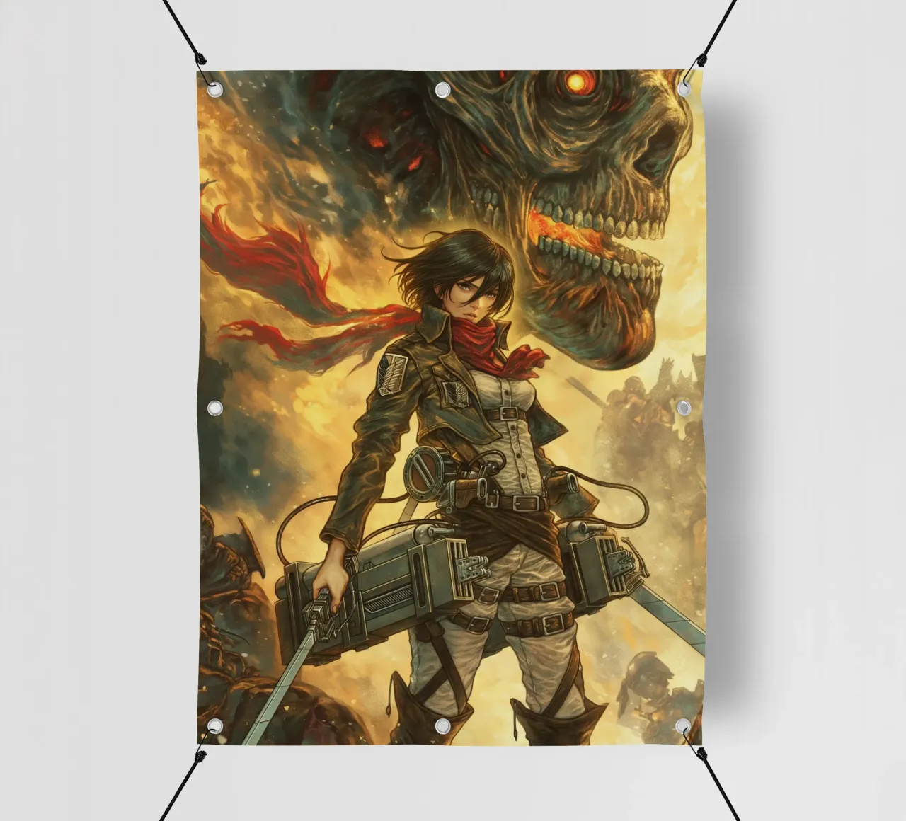 Mikasa Ackerman Angriff auf Titan PVC Plane von Fleur de Lys