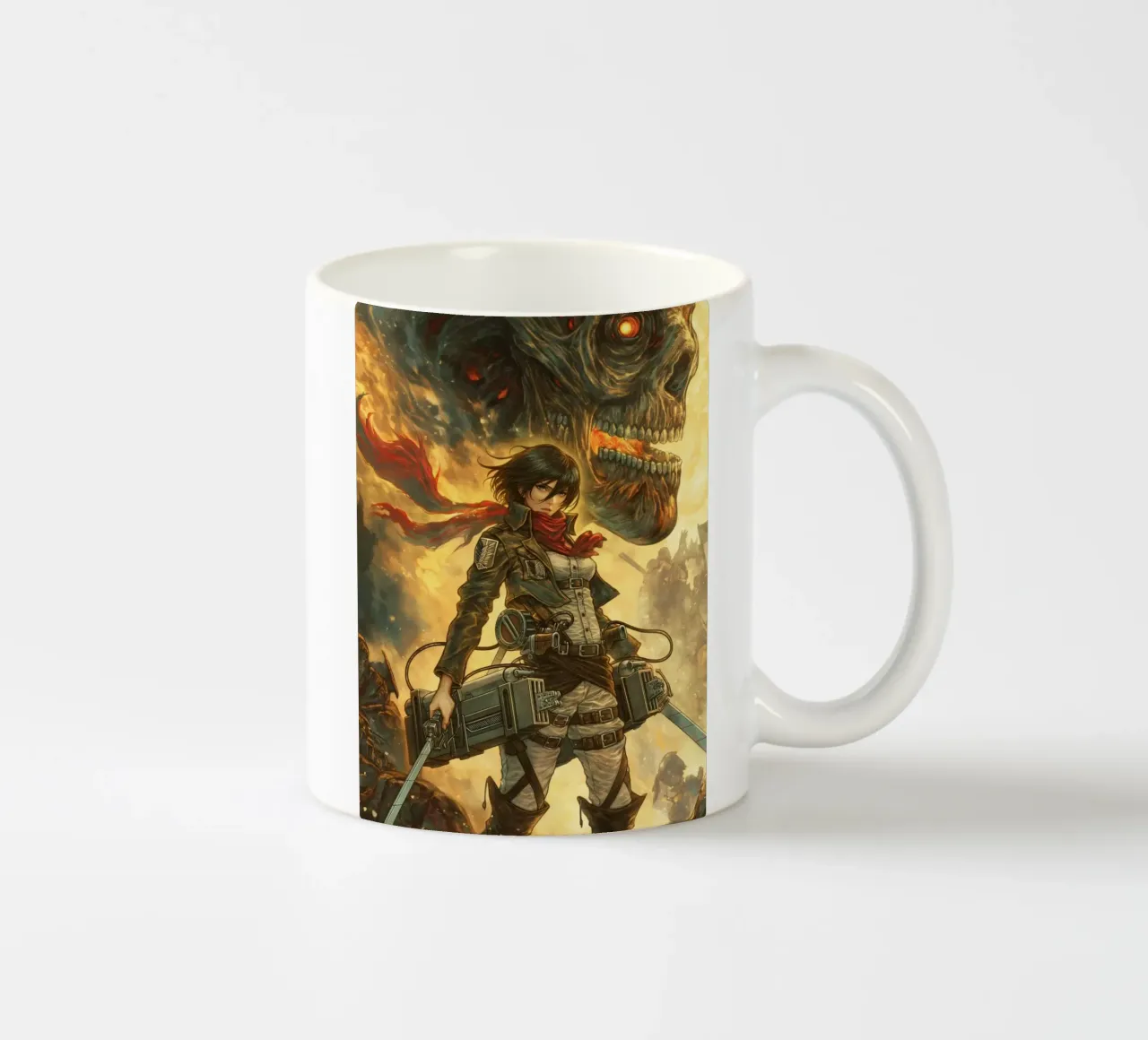 Mikasa Ackerman Attacco su Titano tazza in ceramica da Fleur de Lys
