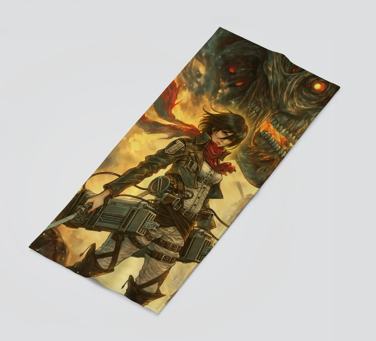 Mikasa Ackerman Attacco su Titano telo mare da Fleur de Lys