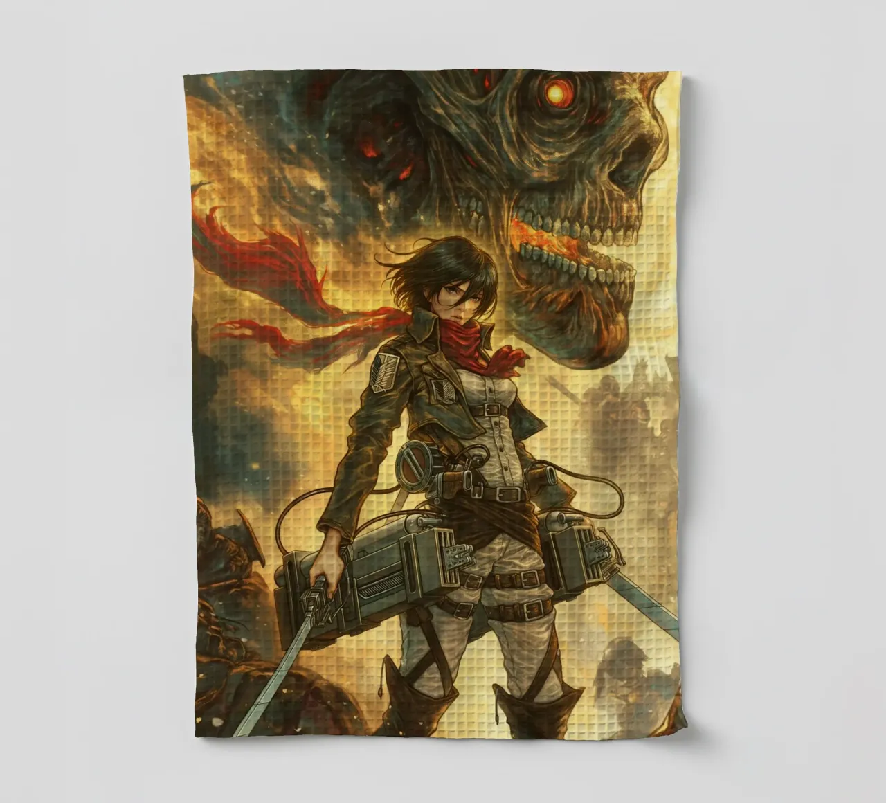 Mikasa Ackerman L'Attaque du Titan torchon de Fleur de Lys