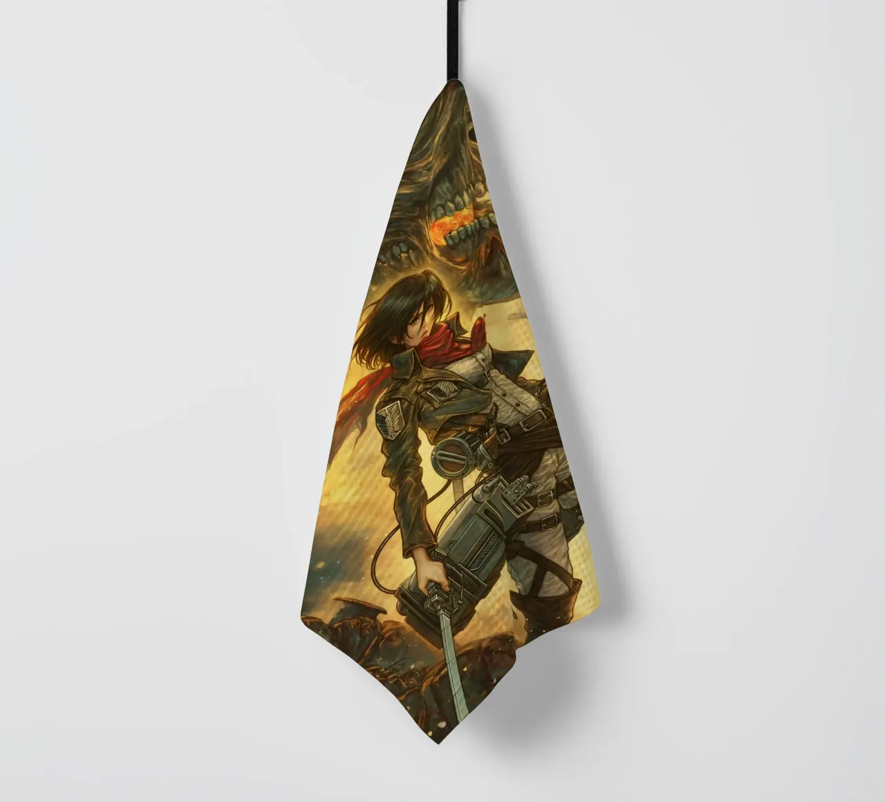 Mikasa Ackerman L'Attaque du Titan torchon de Fleur de Lys