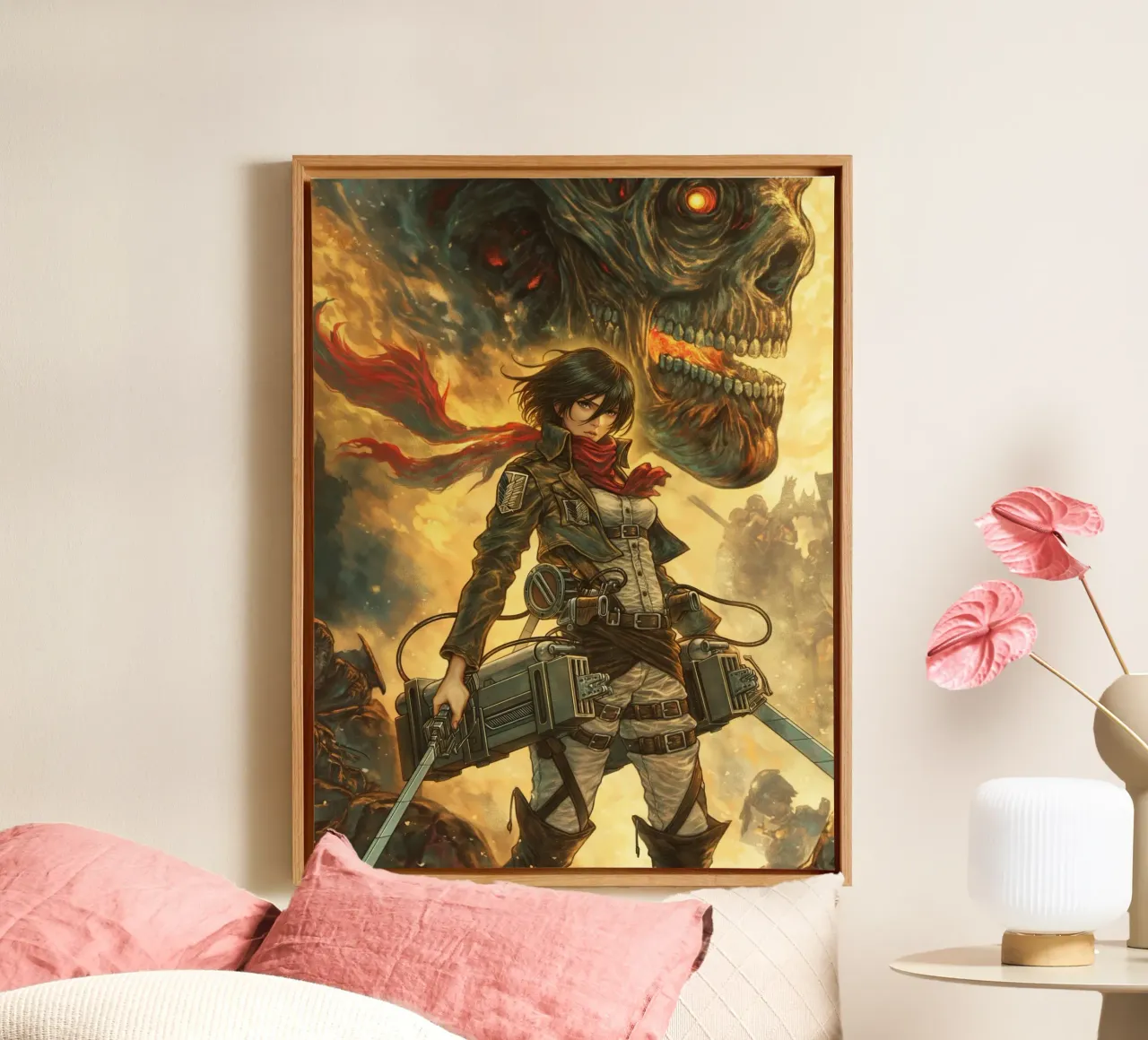 Mikasa Ackerman Attack on Titan canvas by Fleur de Lys