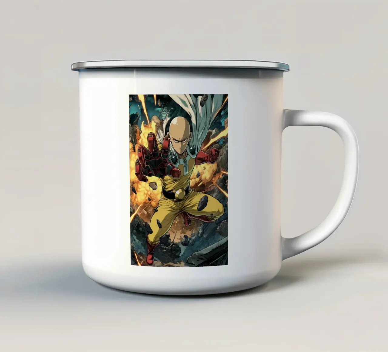 Saitama One Punch Man tazza in smalto da Fleur de Lys