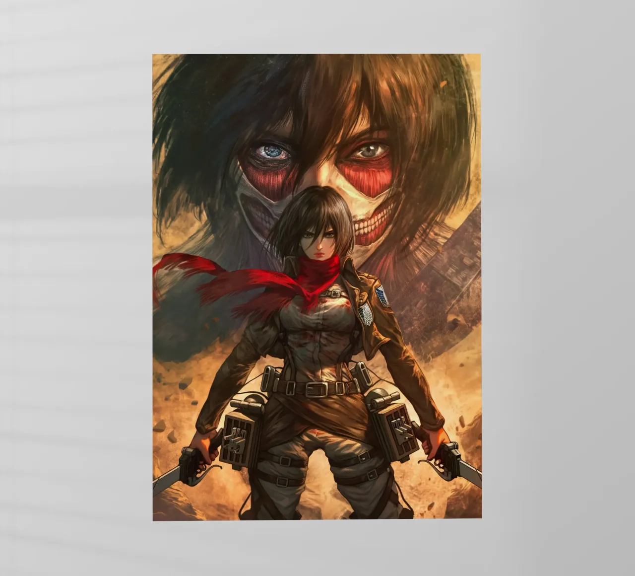 Mikasa Ackerman Attacco su Titano pellicola backlit da Fleur de Lys