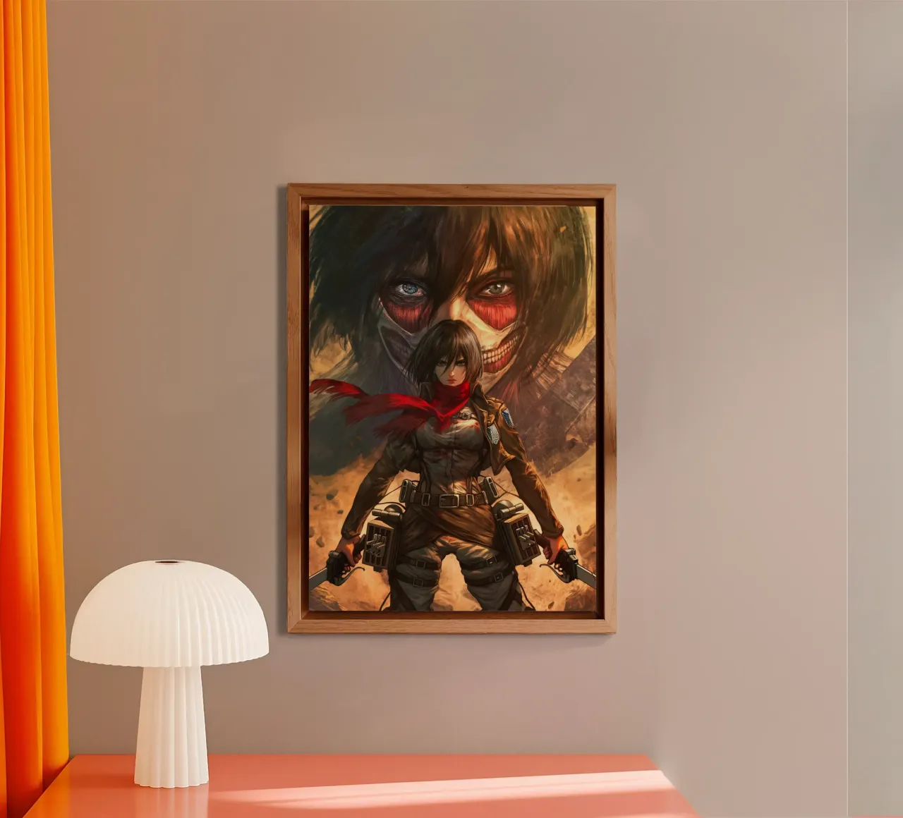 Mikasa Ackerman Attack on Titan aluminio dibond de Fleur de Lys