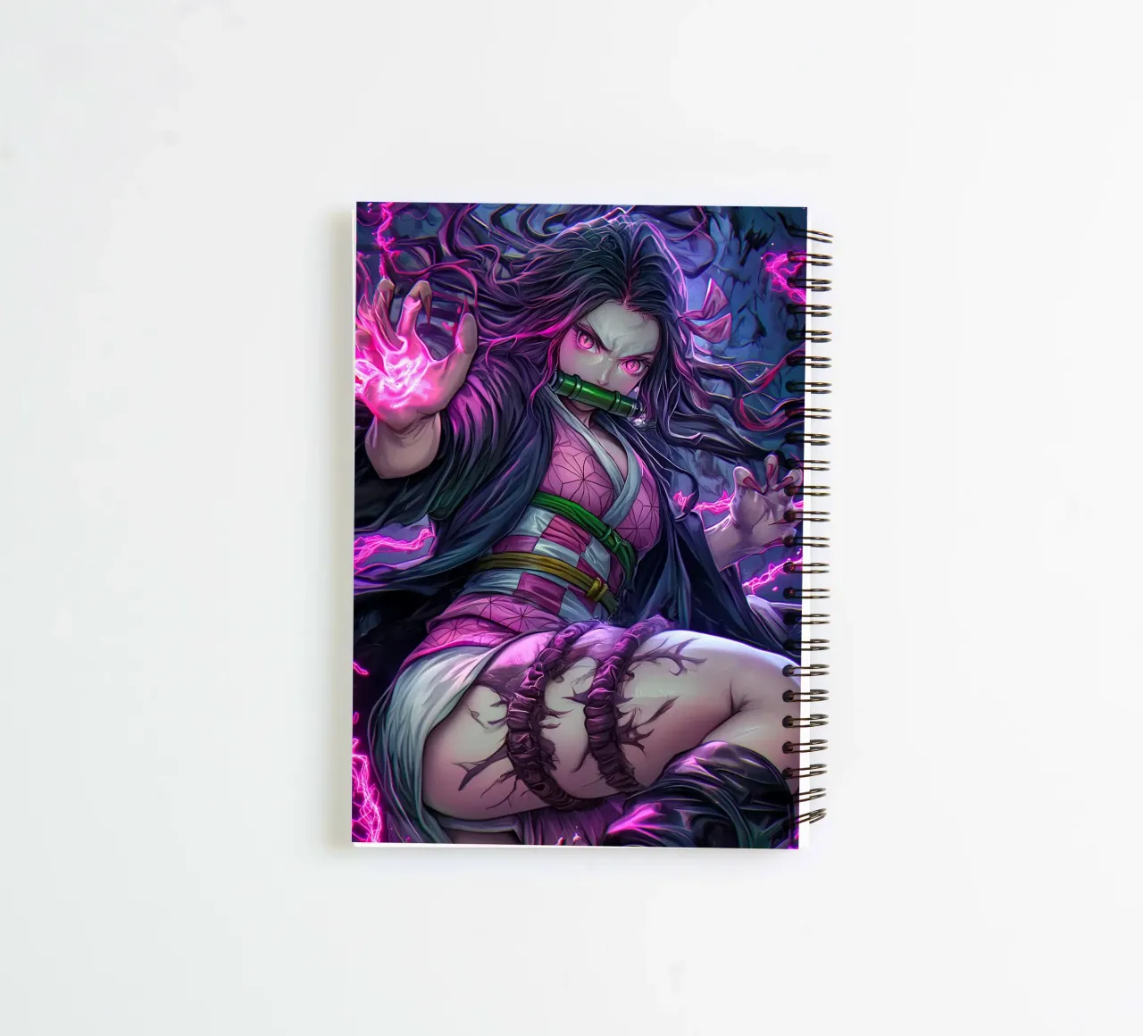 Nezuko Demon Slayer spiral notebook by Fleur de Lys