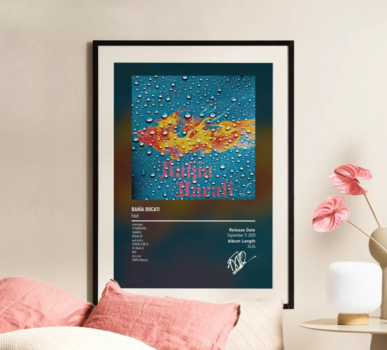 BAHÍA DUCATI (2020) by Feid poster con telaio in plastica da DGUnder
