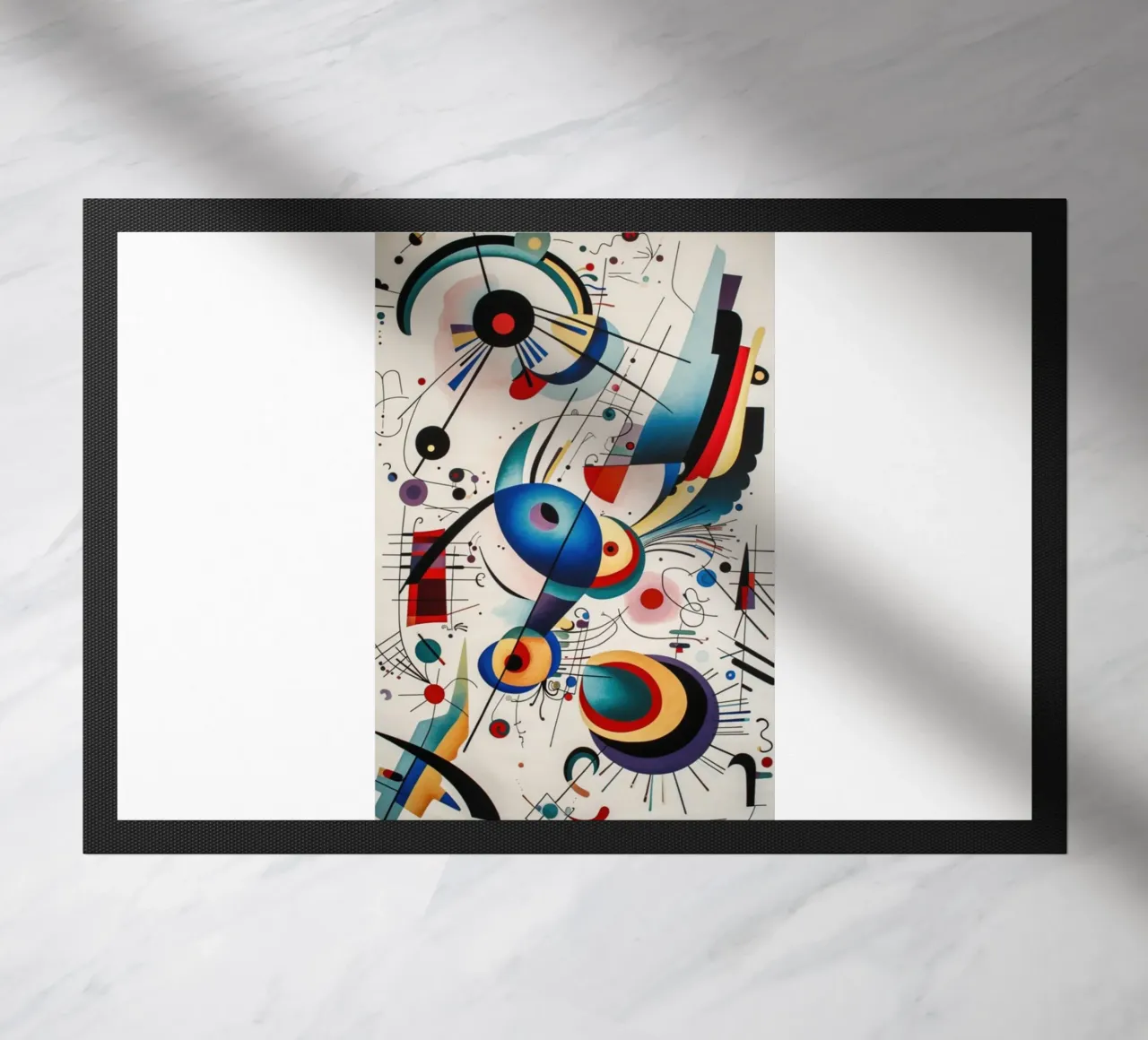intersecting arcs lines doormat by lara shop