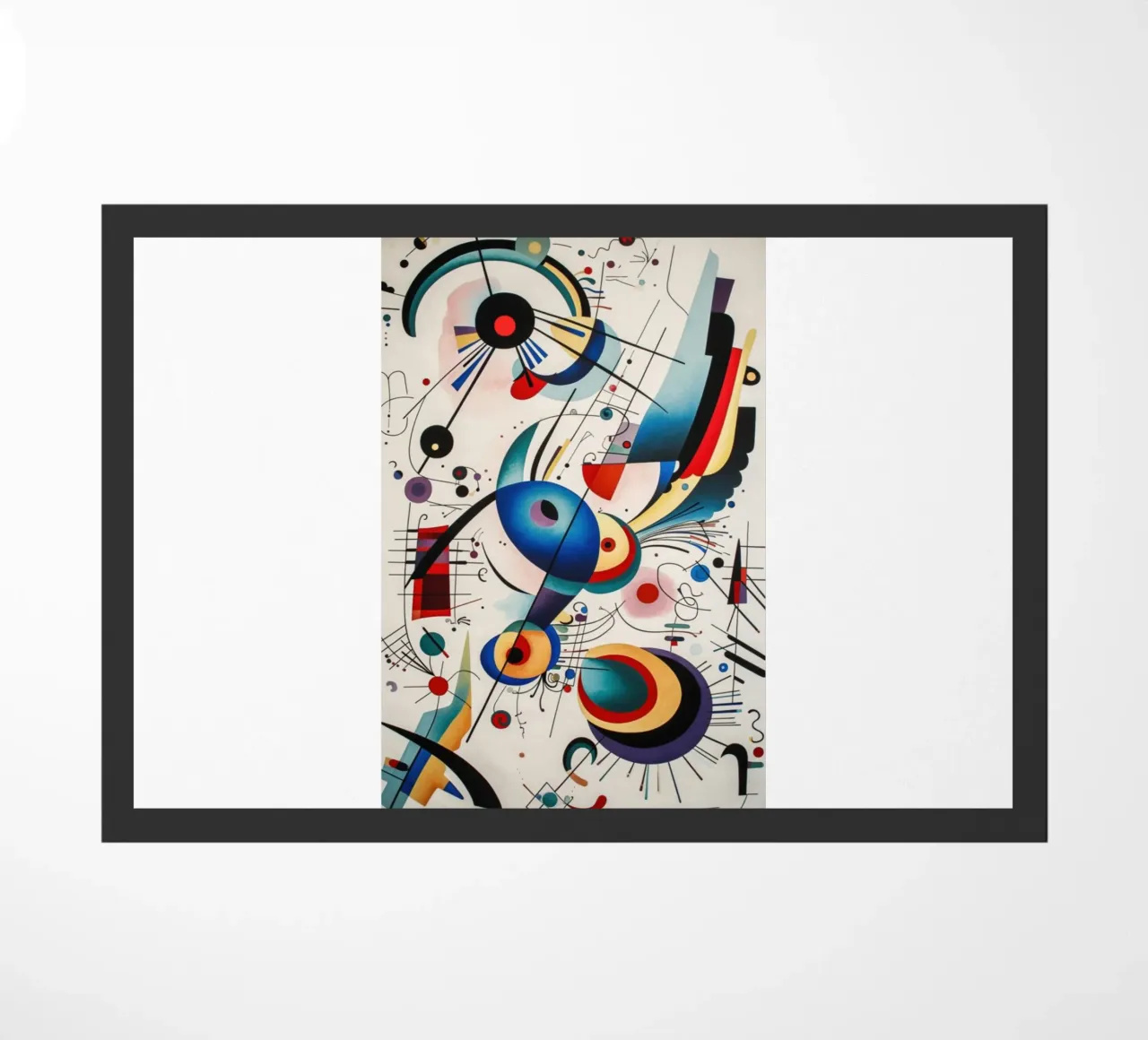 intersecting arcs lines doormat by lara shop