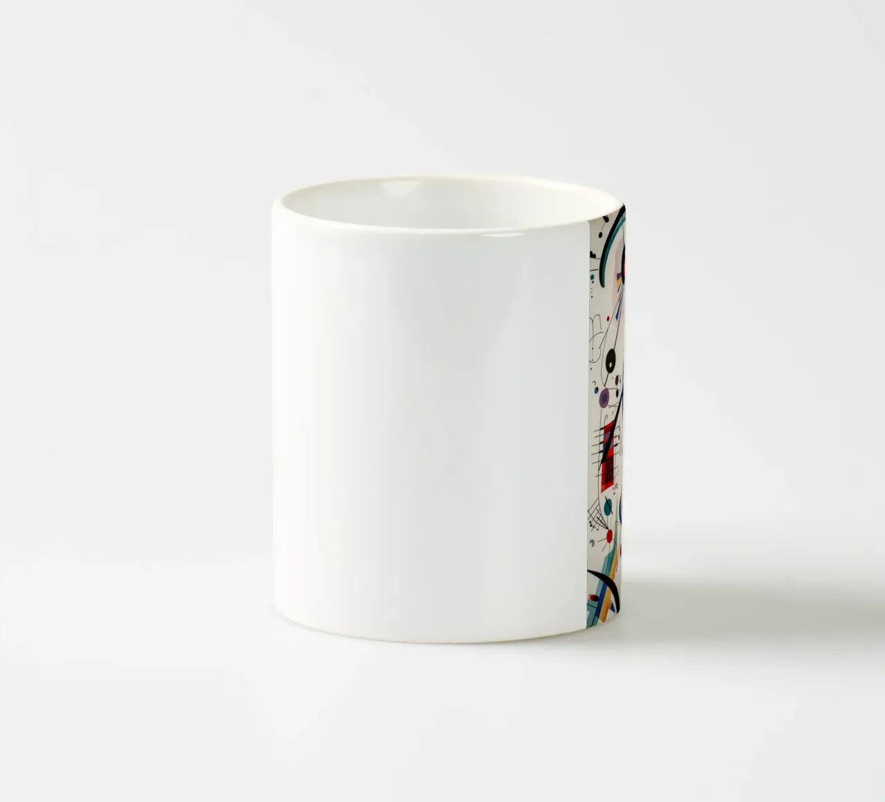 intersecting arcs lines ceramic mug by lara shop