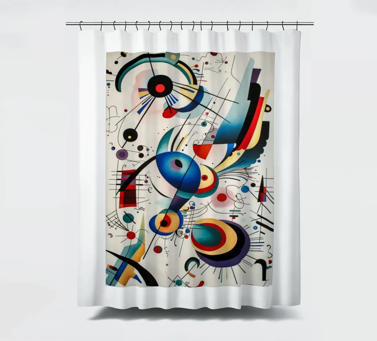 intersecting arcs lines shower curtain by lara shop