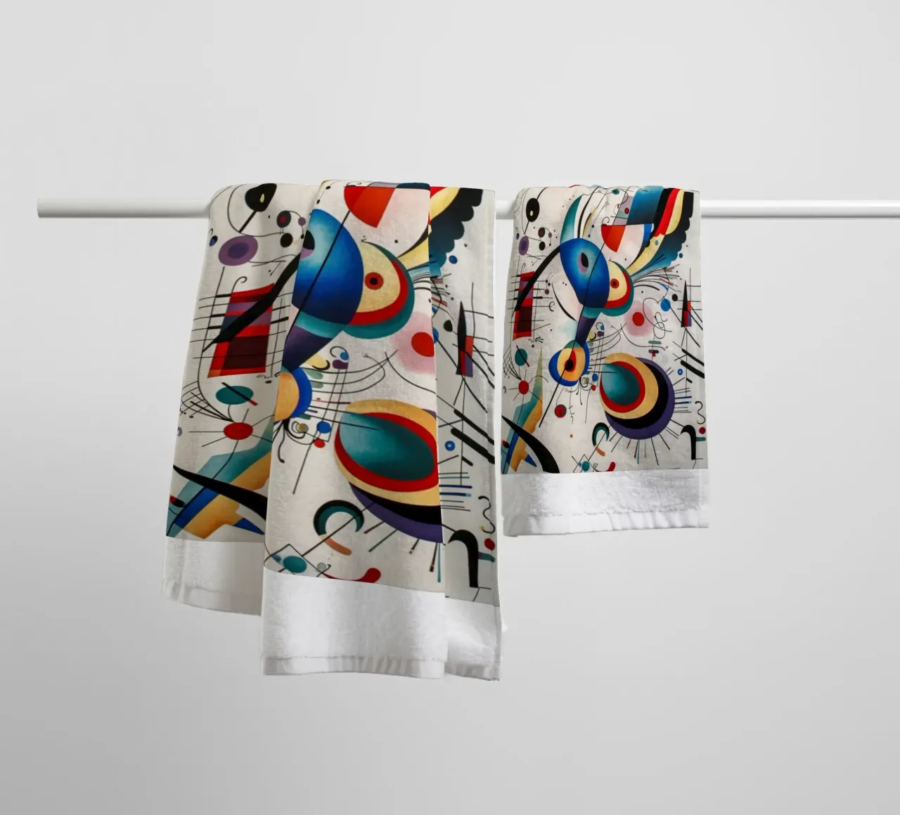 archi intersecanti linee asciugamano da bagno da lara shop