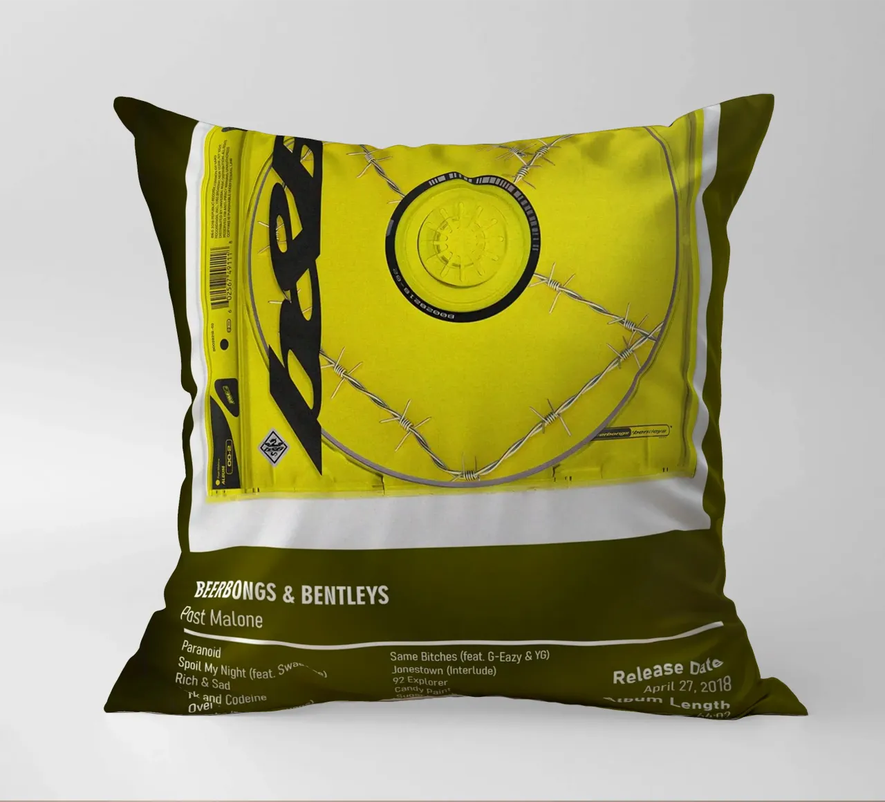 Beerbongs & Bentleys By Post Malone cuscino da DGUnder