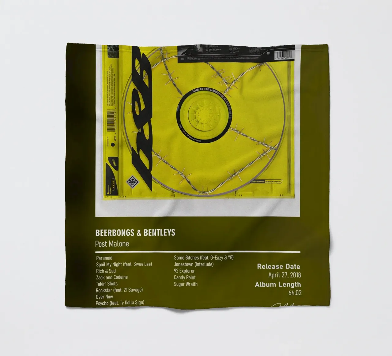 Beerbongs & Bentleys By Post Malone coperta in pile da DGUnder