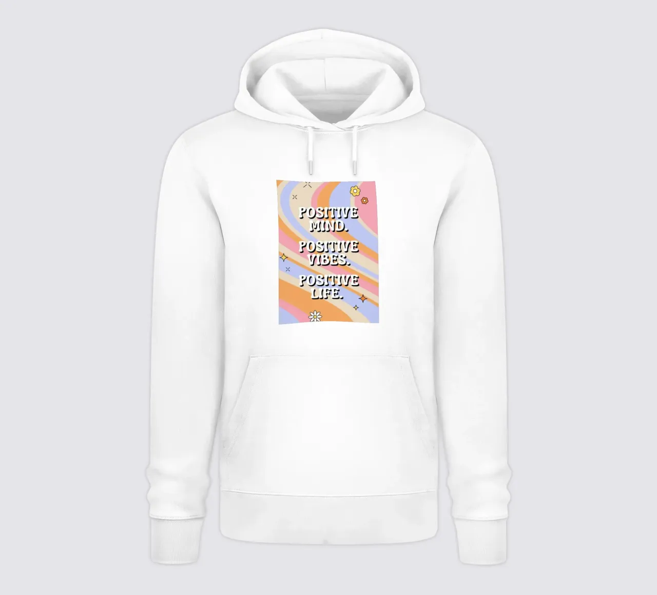 quots mente positiva felpa con cappuccio da art quots shop