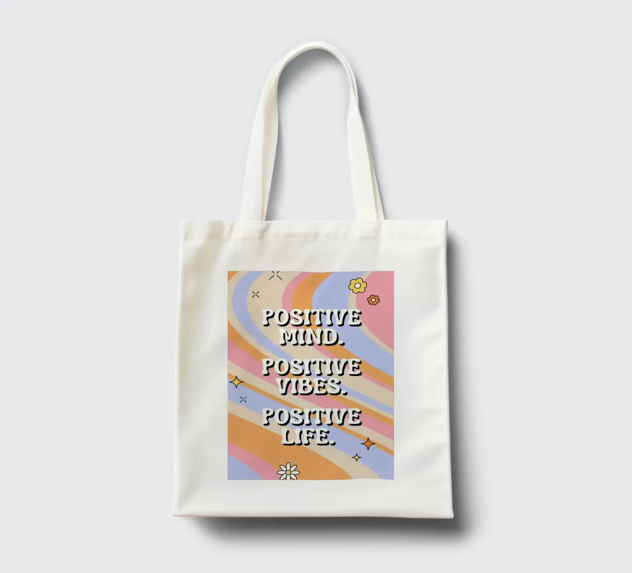 quots mente positiva borsa in juta da art quots shop