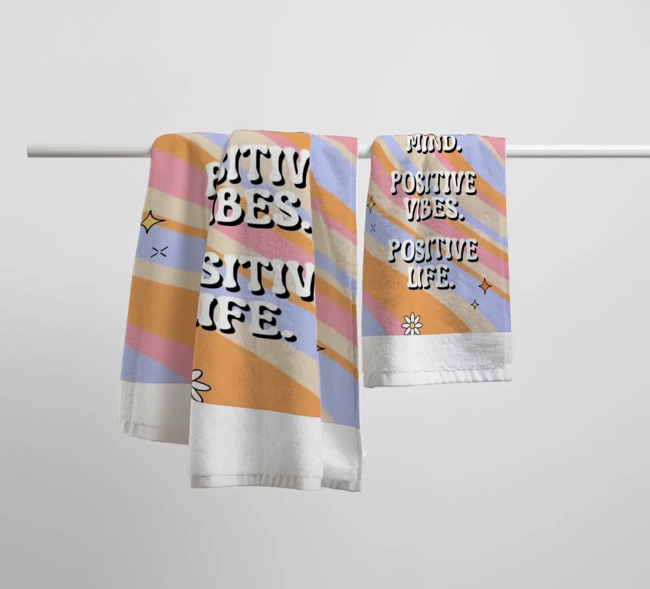 quots mente positiva asciugamano da bagno da art quots shop