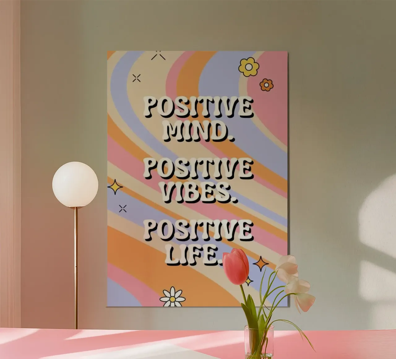 quots mente positiva alluminio dibond da art quots shop