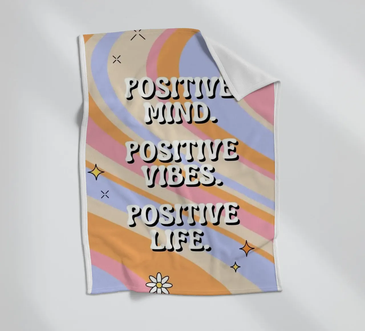 quots mente positiva coperta in pile da art quots shop