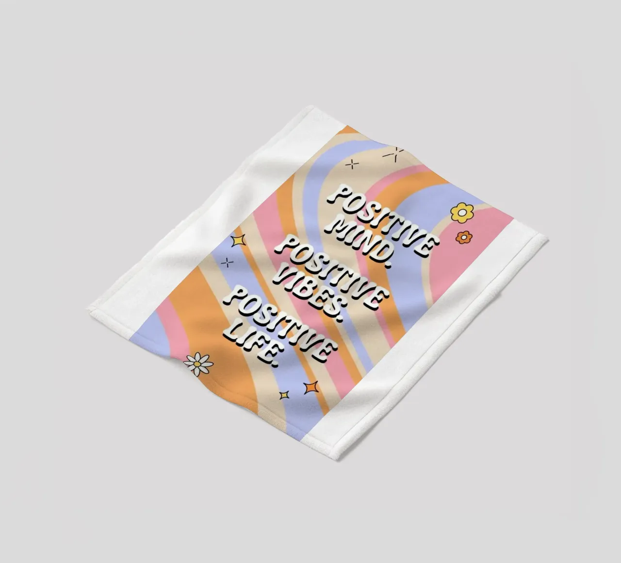 quots mente positiva coperta in pile da art quots shop