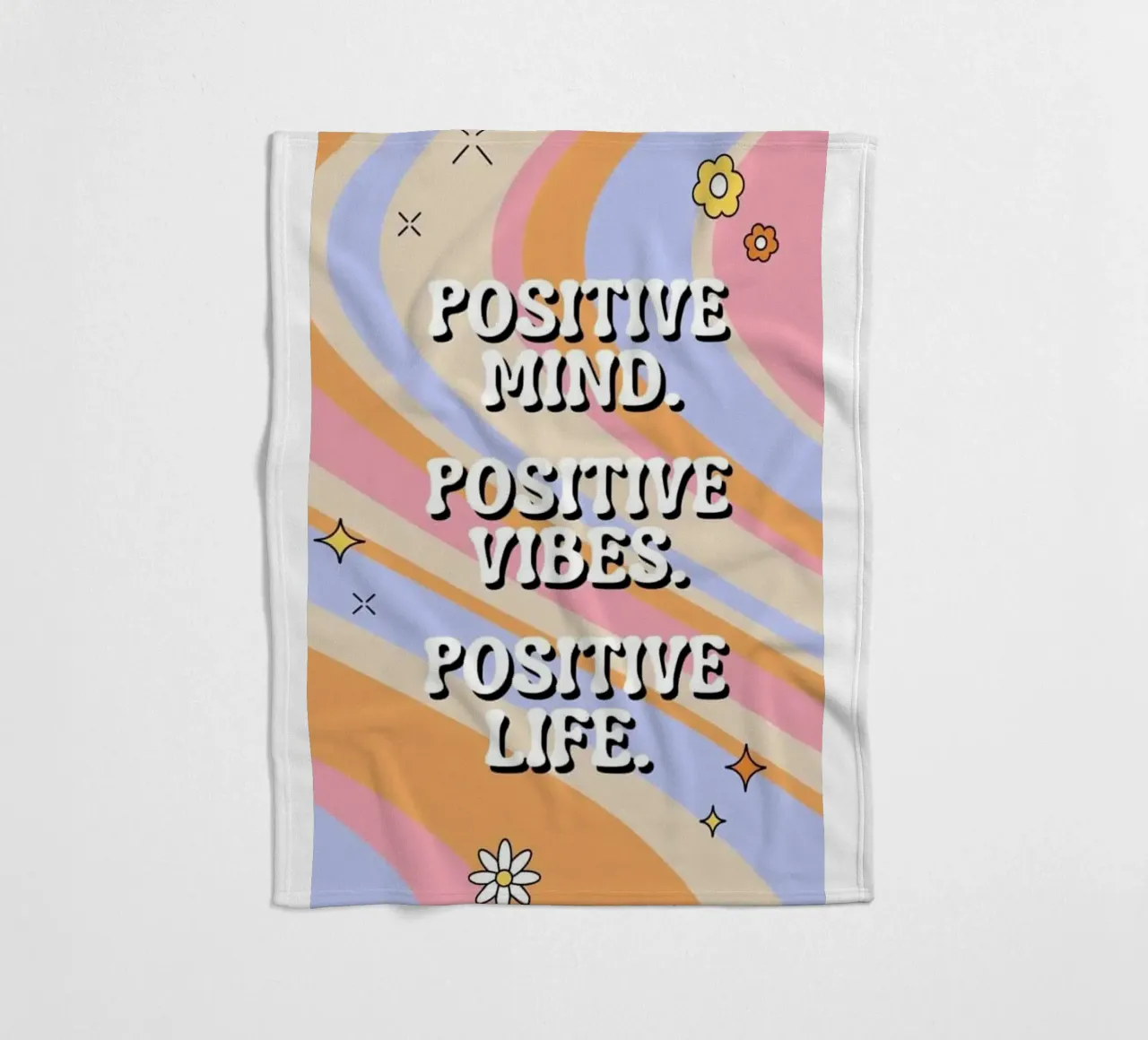 quots mente positiva coperta in pile da art quots shop