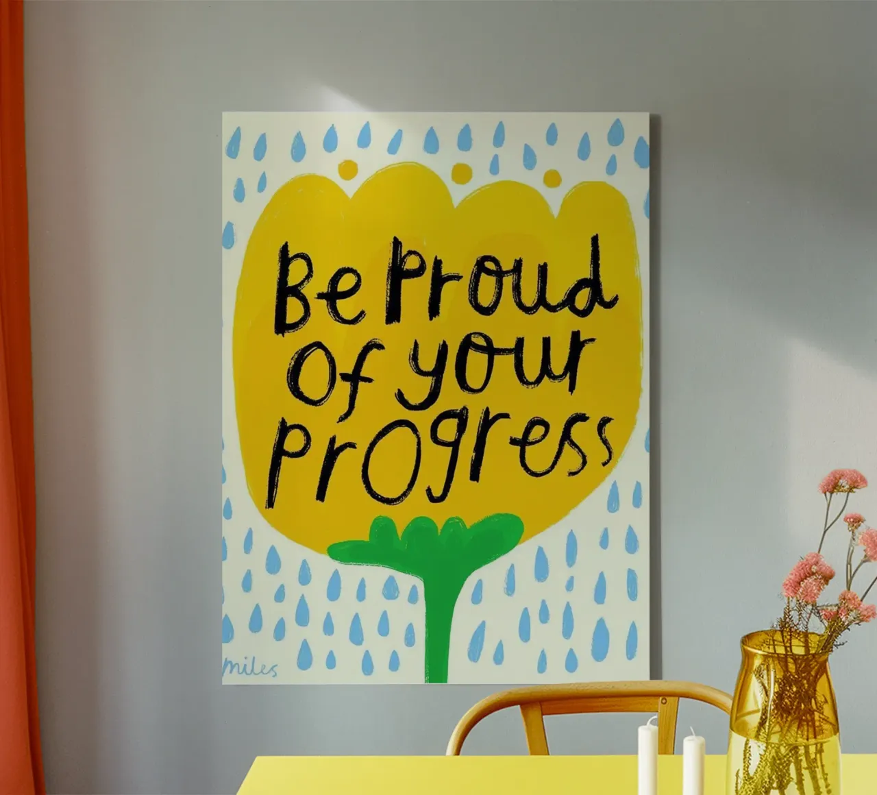 quots tipografía motivacional lienzo con Marco flotante de art quots shop