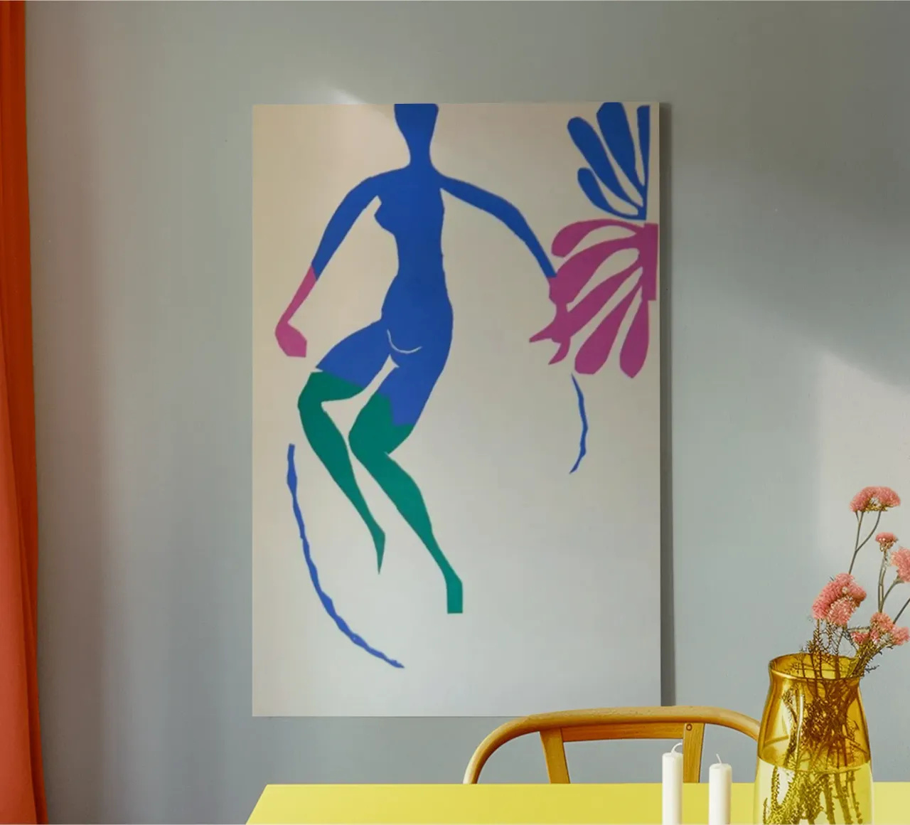 silhouette human figure canvas with Floater frame by briyan shop