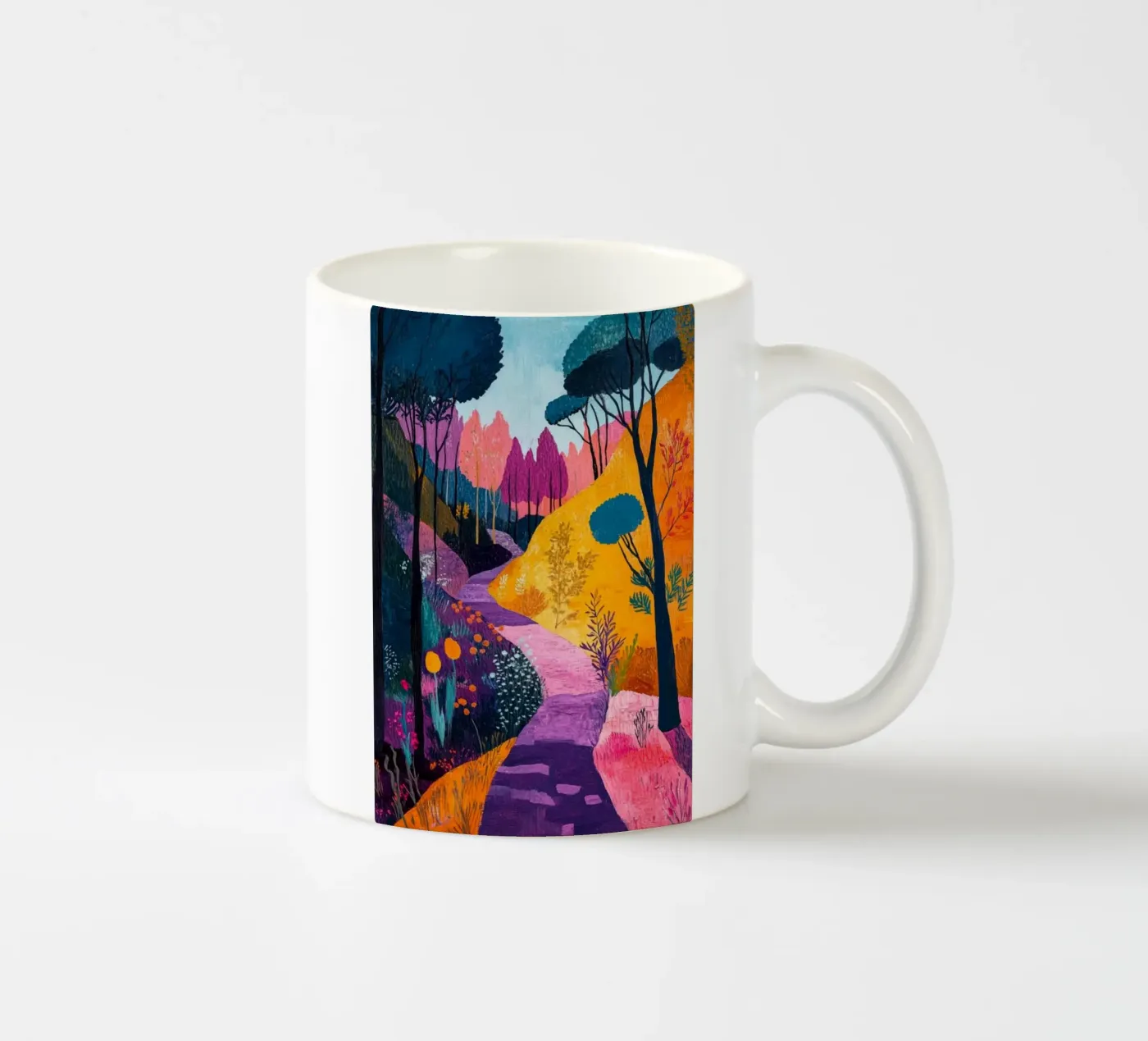 beautiful forest path ceramic mug by briyan shop