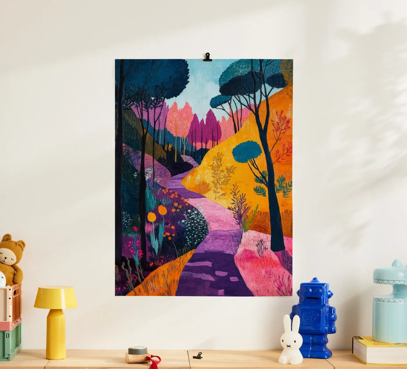 beautiful forest path poster by briyan shop