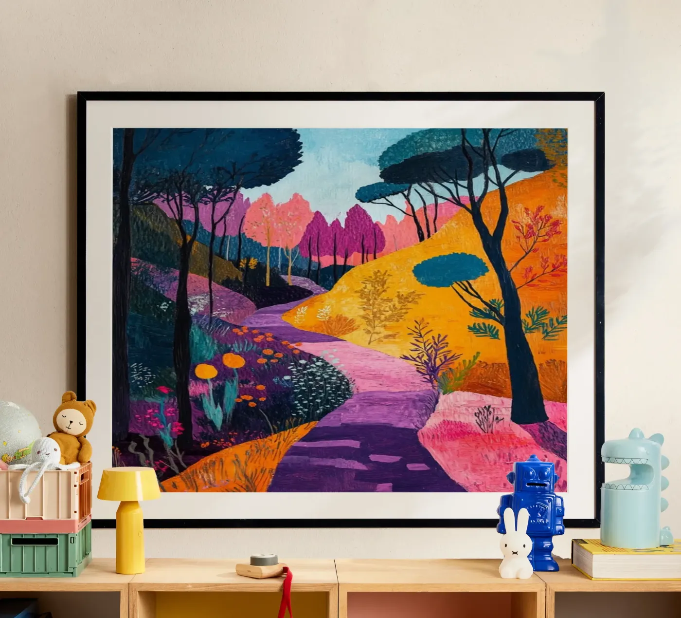 beautiful forest path poster by briyan shop