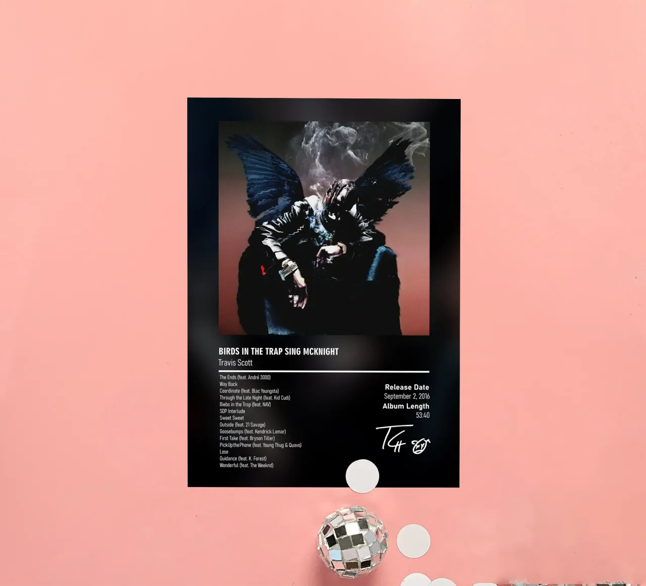 Birds in the Trap Sing McKnight (2016) by Travis Scott sticker by DGUnder