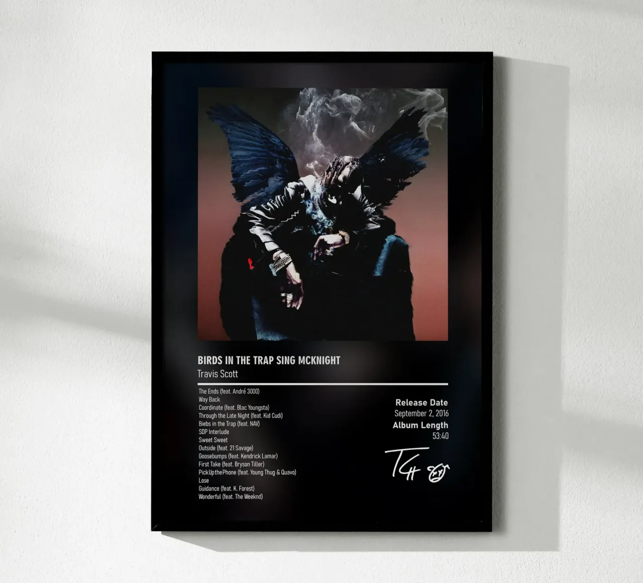 Birds in the Trap Sing McKnight (2016) by Travis Scott carta hahnemühle da DGUnder