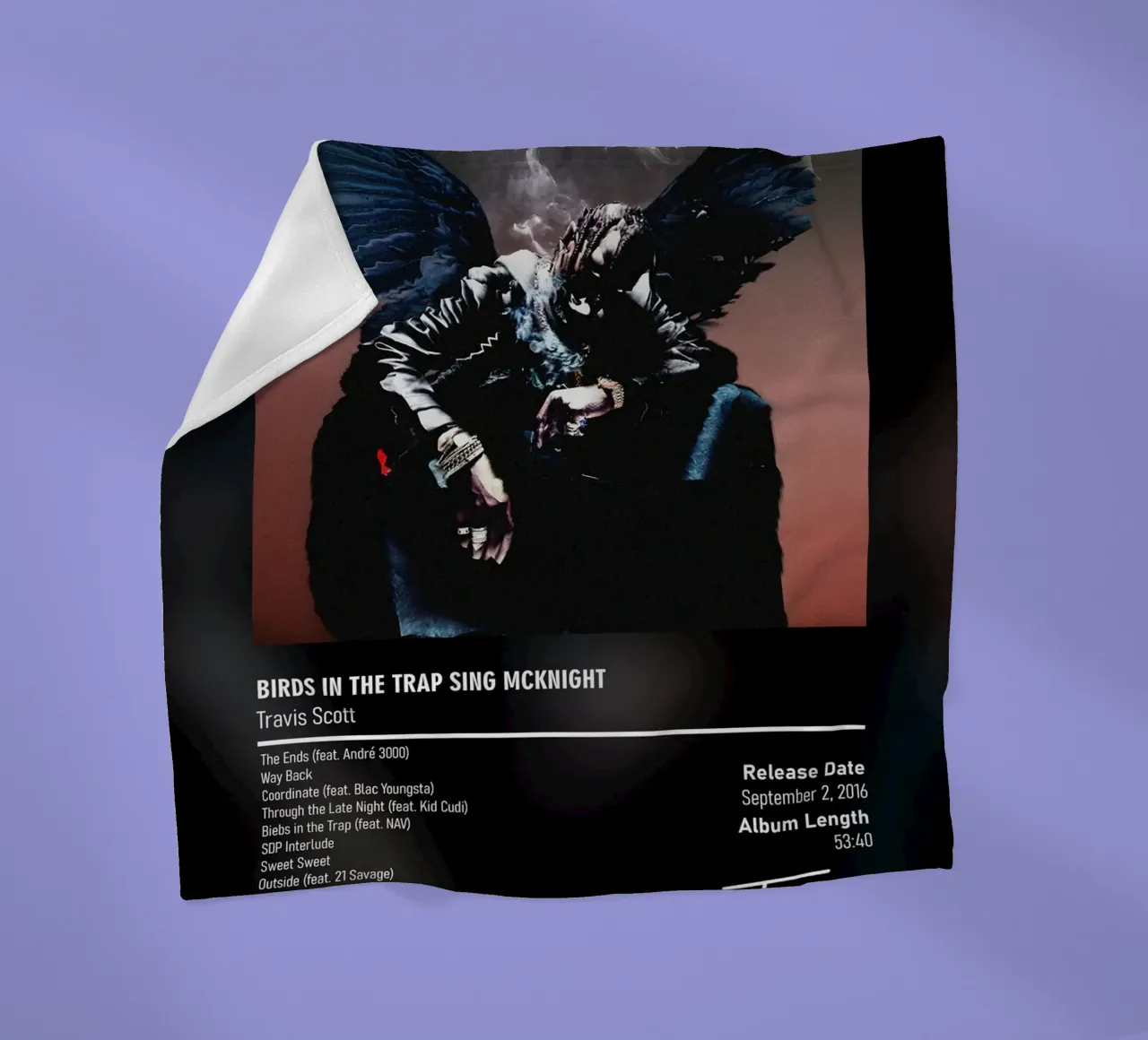 Birds in the Trap Sing McKnight (2016) by Travis Scott coperta in pile da DGUnder