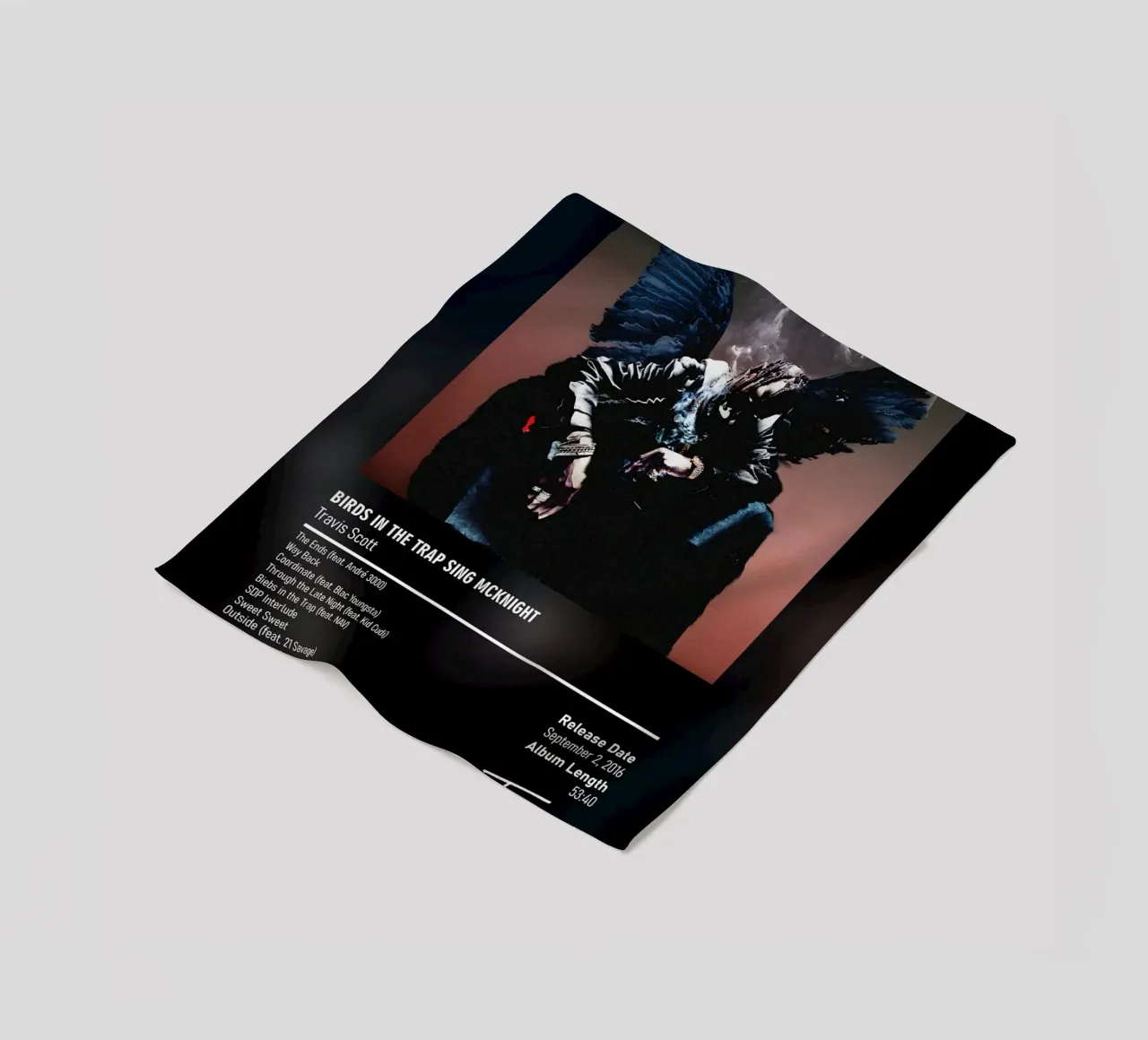 Birds in the Trap Sing McKnight (2016) by Travis Scott coperta in pile da DGUnder